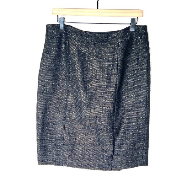 Cynthia Steffe black and gold tweed straight pencil skirt size 8 B133 - Picture 4 of 4